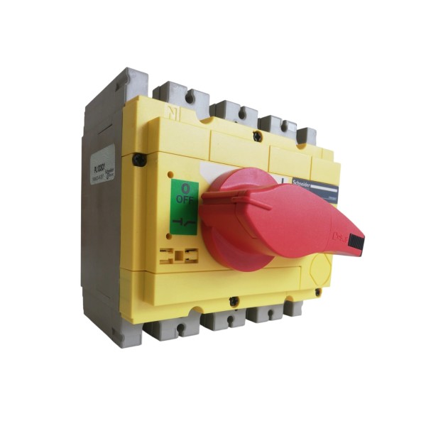 Schneider 31124 ins250 3p 160a switch disconnector with red handle